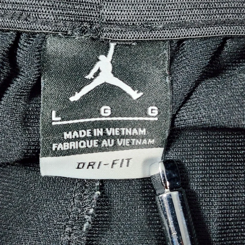 Jordan 23 Alpha Dry Training Pants Mens L Black White Stripe Ankle Zip